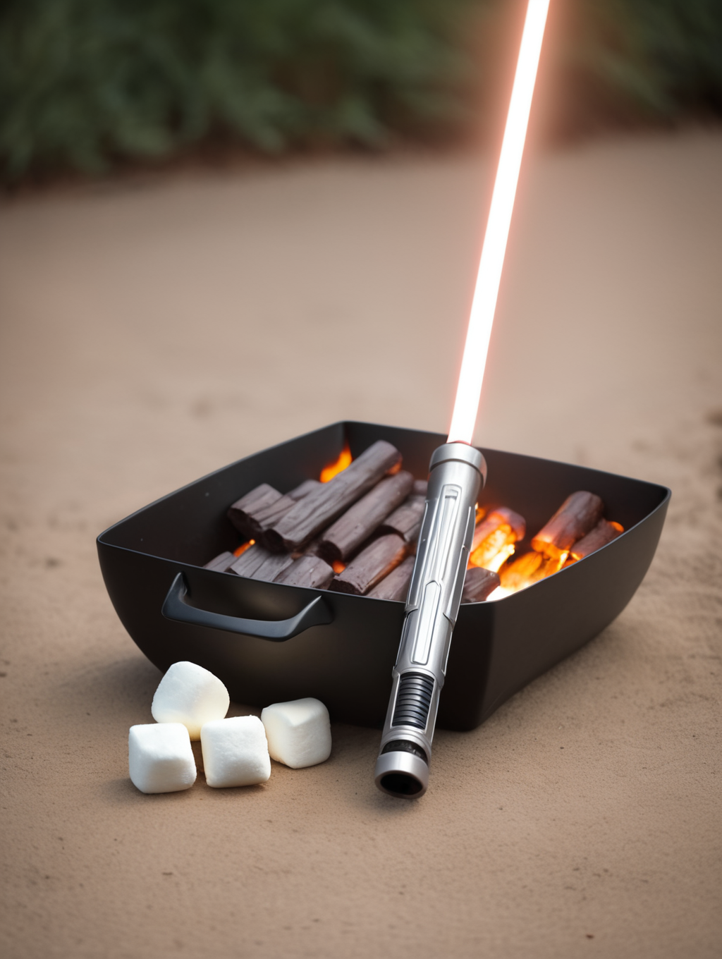Marshmallow sabre laser